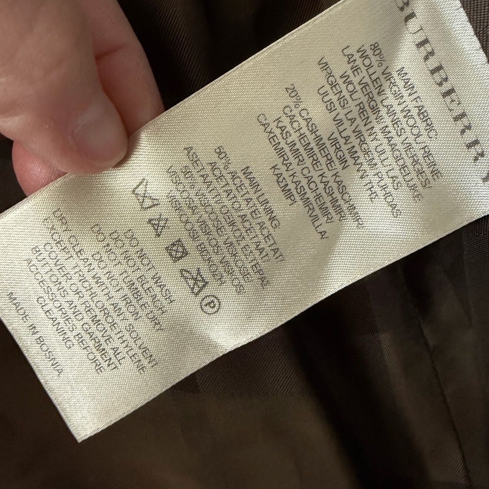BURBERRY | Brown Wool Cashmere Blend Belted Double Breasted Trench Coat US 6 - Picture 13 of 15